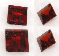 6.25 x mm, Sqr Red Garnet Emerald