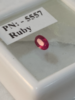 5 x 3mm, Burma Pidgeon Blood Red Ruby Oval Cut