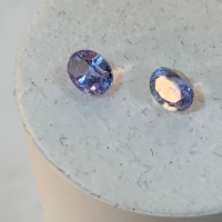4.25 x 3.75mm, 1 Pair Of Blue Sapphire Oval