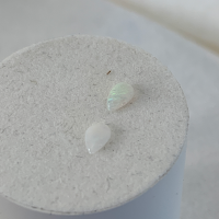 5 x 3mm, Pr of Crystal Opal Pear-Cabochon