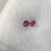 2.25 mm, 2 pcs of pink Spinel round