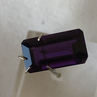 14.75 x 8mm, Purple Amethyst Lab Emerald