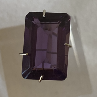 14.75 x 10mm, Purple Amethyst Lab Emerald