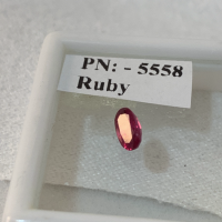 5 x 3mm, Burmese Red Ruby Oval Cut