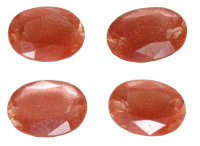 9 x 7mm, Pink Shiller Sunstone oval