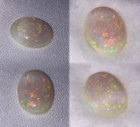 14 x 10mm, Mintabi Beige Opal Oval