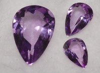 14.75 x 10mm, Lite / Med Purple Amethyst Pear