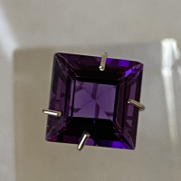 9 Mm, Purple Amethyst Lab Square