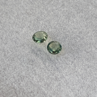3 mm,1 pr of Green Sapphire-Round