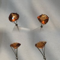 13 mm, Gold Orange Citrine Lab Heart (SweetHeart)