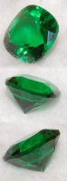 10 mm, Emerald Green Helenite Cushion