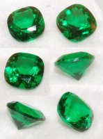 8 mm, Emerald Green Helenite Cushion