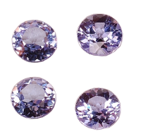 3.5 mm, 1 Pr. Blue Purple Tanzanite Round