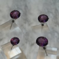 10 x 8mm, Transparen Purple Amethyst Oval