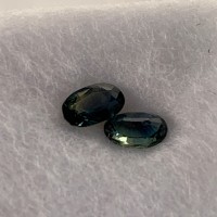4.75 x 3mm, Pr. Of Blue/ Green Sapphire oval