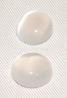 7 mm, 1 Pr Clear White Moonstone Round Cab