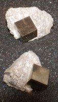11.6 x 11.66 x 10.41mm, 1 Cube Silver Pyrite Specimens