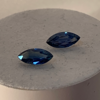 7 x 3.5mm, Pr of Med Blue Sapphire marquis