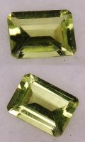 8 x 6mm, Peridot Emerald Cut