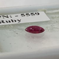 5 x 2.5mm, Red Ruby Oval Cabochon