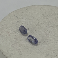 4 x 2mm, 1 pr Blue Tanzanite oval