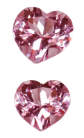 7 mm, Pink Sapphire Lab Heart