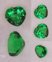 5 mm, Emerald Green Helenite Heart