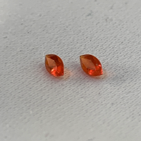 5 x 2.5mm, pair of Mexican Orange Opal Marquis