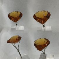 22 mm, Gold Orange Citrine Lab Heart (SweetHeart)