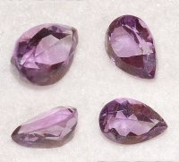 12 x 8mm, Med / Light Purple Amethyst Pear