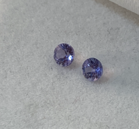 4 mm, Pr. Of violetish blue Tanzanite Round