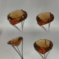 16 mm, Gold Orange Citrine Lab Heart (SweetHeart)