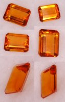 8.75 x 6.5mm, Gold Orange Citrine Emerald