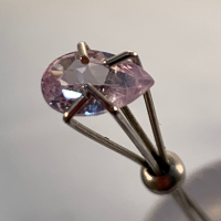 6.75 x 5mm, Pale Pink Sapphire Pear