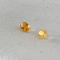 4 x 3mm, 2 Psc Mexican orange Yellow Opal Oval
