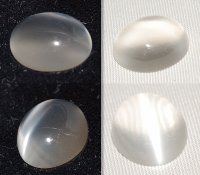 11 x 9mm, Clear White Moonstone Oval Cab