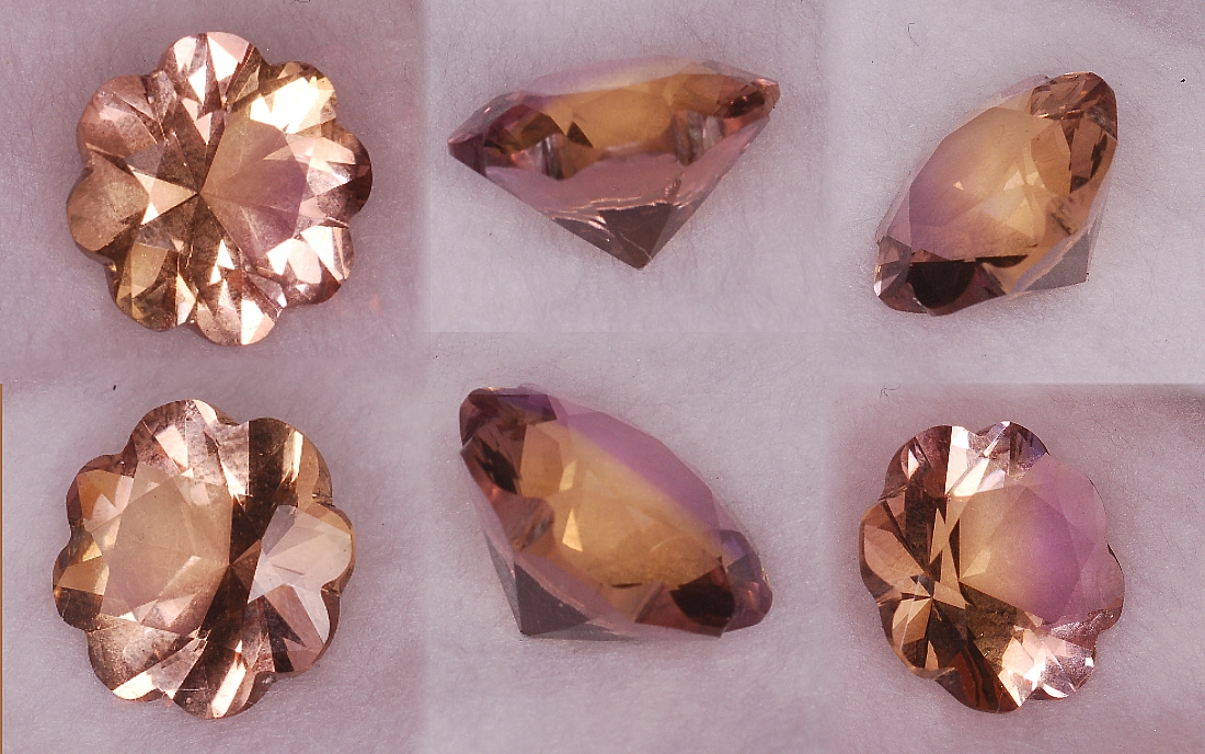 10 mm, Bicolor Ametrine-flowe