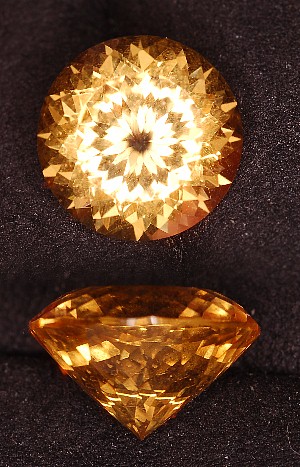 10 mm, gold Citrine-Portuguese round