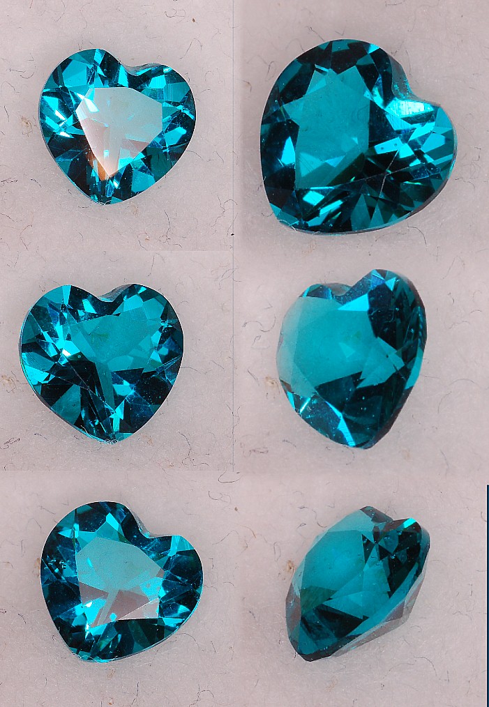 6 mm,Apatite Blue Helenite-heart