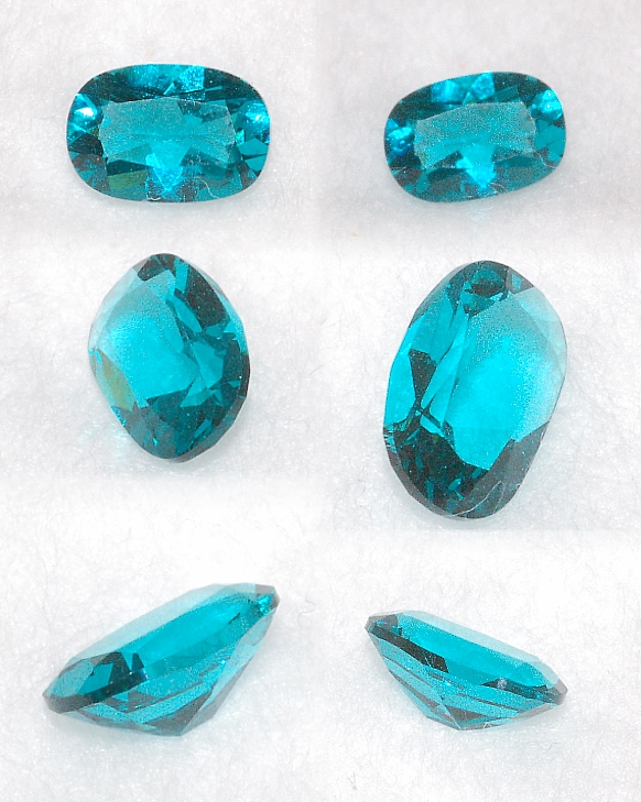 6x4mm,Apatite Blue Helenite-cushion