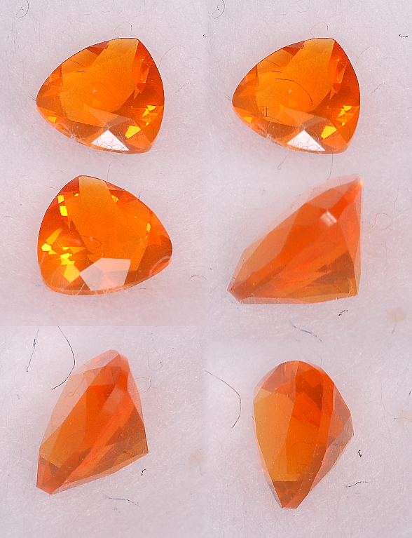5 mm,Mexican Orange Opal-trillion