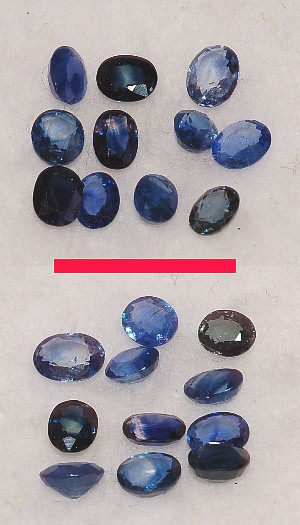 5+CTS Parcels Blue Sapphire Oval-11pc