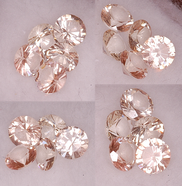5 mm, Pink Shiller Sunstone-round