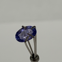 6.5 x 4.75mm, Purple Tanzanite Oval