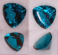 11 mm, Apatite Blue Helenite Trillion
