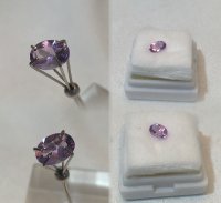 7 x 5mm, Med / Lite Purple Amethyst Oval