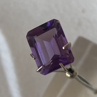 10 x 8mm, Light Purple Amethyst Lab Emerald
