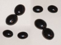 10 x 8mm, Pr. Of Black Obsidian Oval Cab