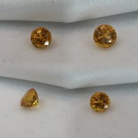 4.85 mm, Gold Sapphire Round