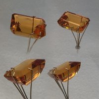 16 x 12mm, Gold Orange Citrine Lab Emerald